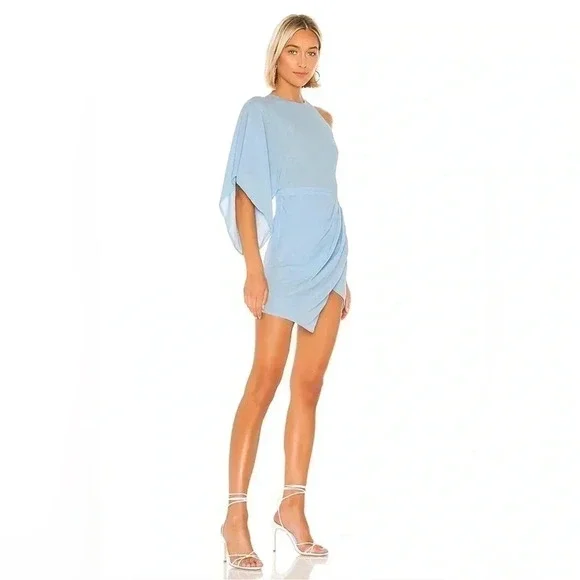 X Revolve Lexa Dress Michael Costello Light Blue Size Large - Picture 3 of 5